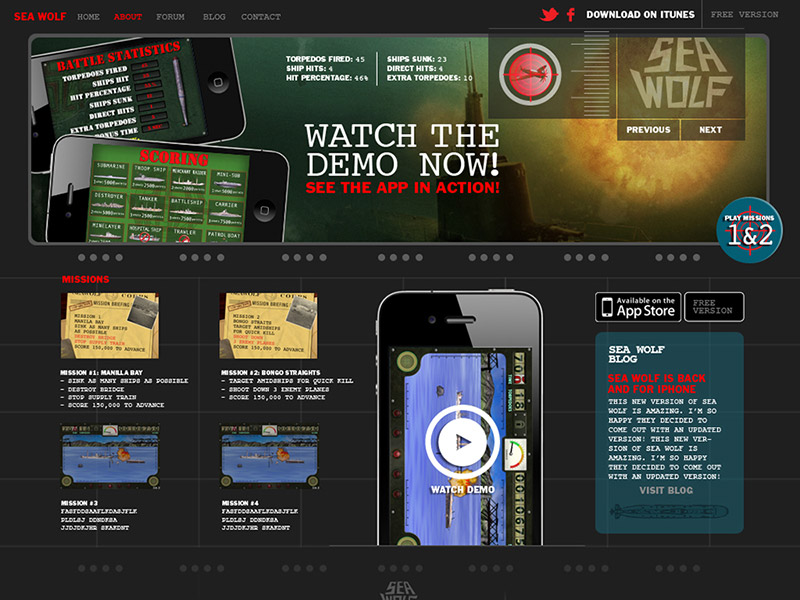 Sea Wolf Watch the Demo Now